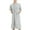 Grey, variant on Men's Short Sleeve Robe Jersey Midi Bathrobe Pockets Knit Summer Knee Length Robe Shawl Collar Comfy Modal V Neck Soft Grey X-Large