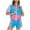 Blue, variant on 2 Piece Shorts Set for Women and Men Zip up Color Block Retro Disco Carnival Matching Sets Party Sportswear Outfits (XL, Pink)