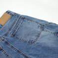 thumbnail image 4 of KIDSCOOL SPACE Big Girls' Wide-leg Jeans, Elastic Band Inside Big Patchwork Flared Denim Pants,Light Blue,10, 4 of 5