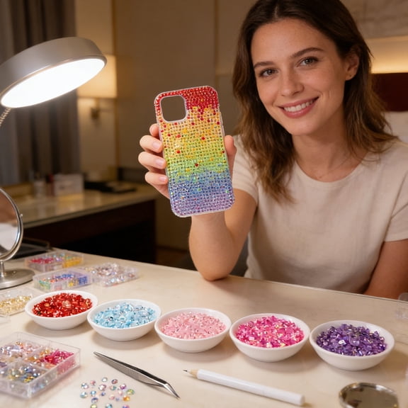 Ktlvex 24 Color 24000Pcs 3mm Jelly Resin Rhinestones for Bedazzling Crafting Flatback Stones Colorful AB Gems Diamonds for Nails Eyes Face Makeup Tumblers Bottles DIY Crafts Clothes Shoes Phones