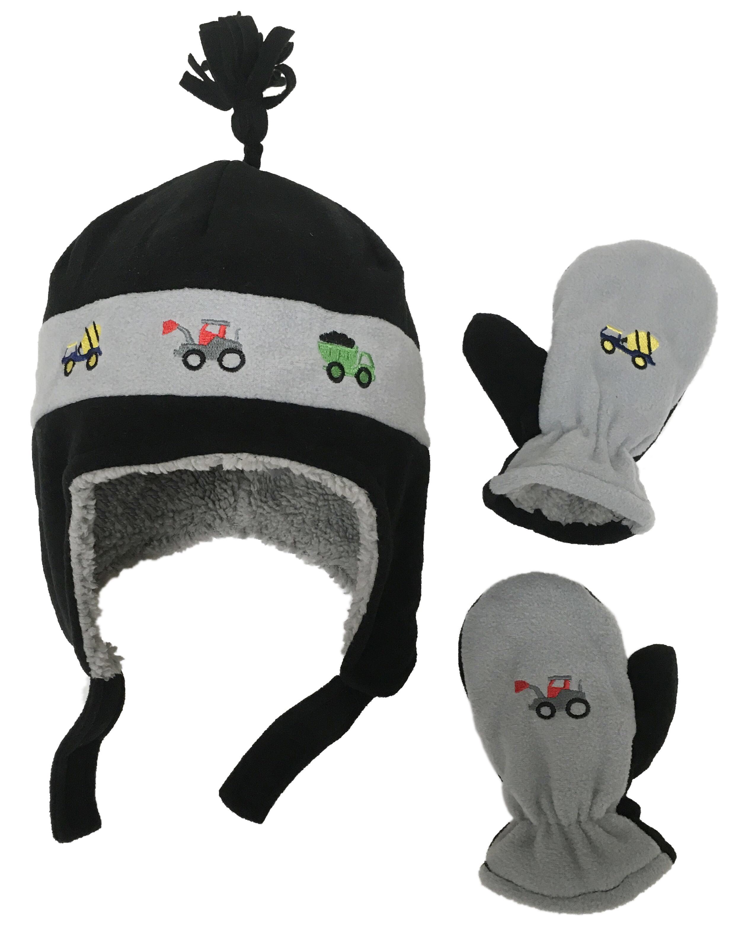 NICE CAPS Little Boys and Baby Sherpa Lined Fleece Embroidered Hat