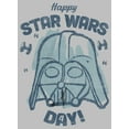 thumbnail image 2 of Women's Star Wars Darth Vader Happy Star Wars Day Graphic Tee Athletic Heather Large, 2 of 4