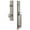Satin Nickel, variant on Grandeur Carr D Grip Dummy Handleset with Fifth Avenue Interior Knob