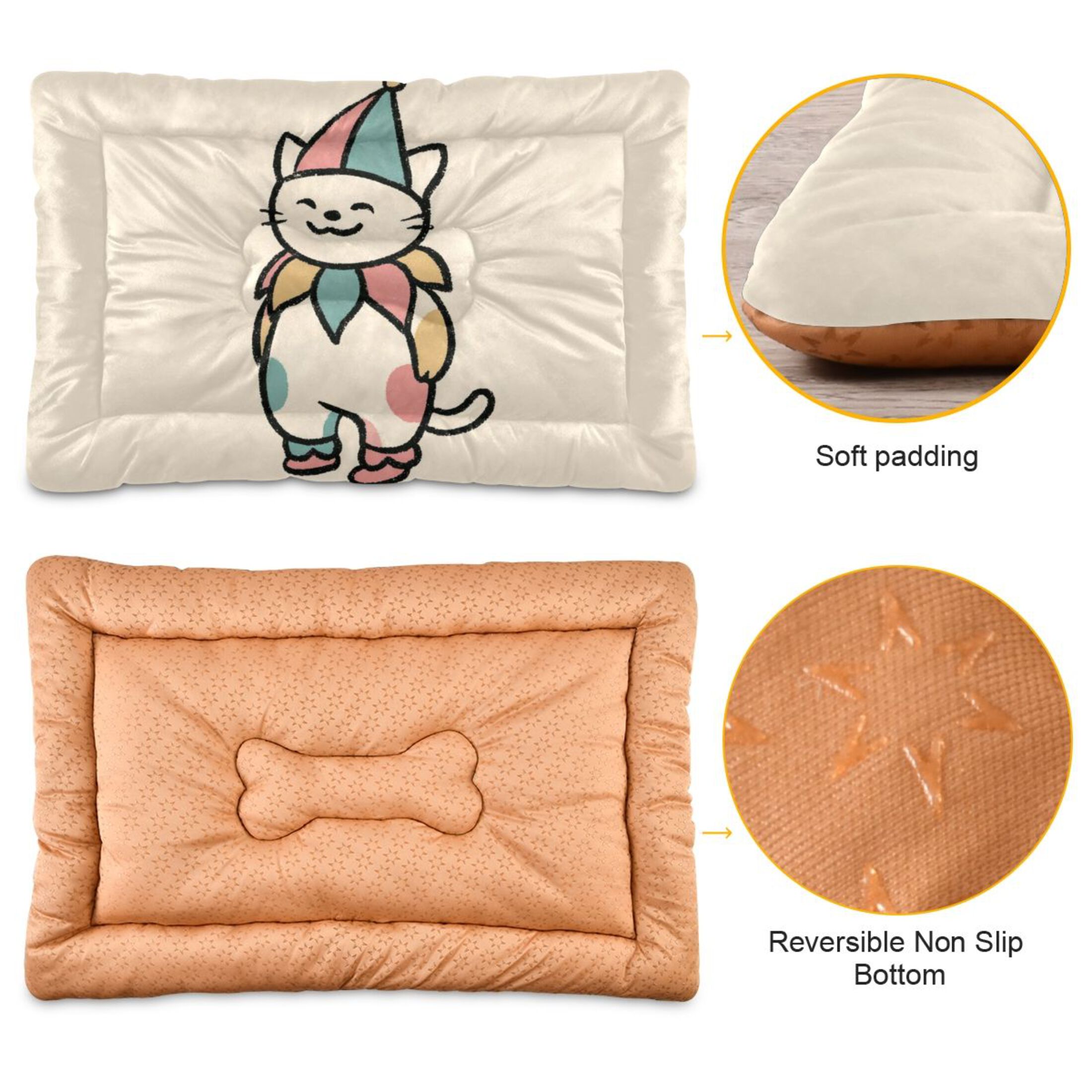 Cozy Mat Pet Bed Indoor Outdoor Warm Soft For Cat Dog Puppy(S/M) A Simple Drawing