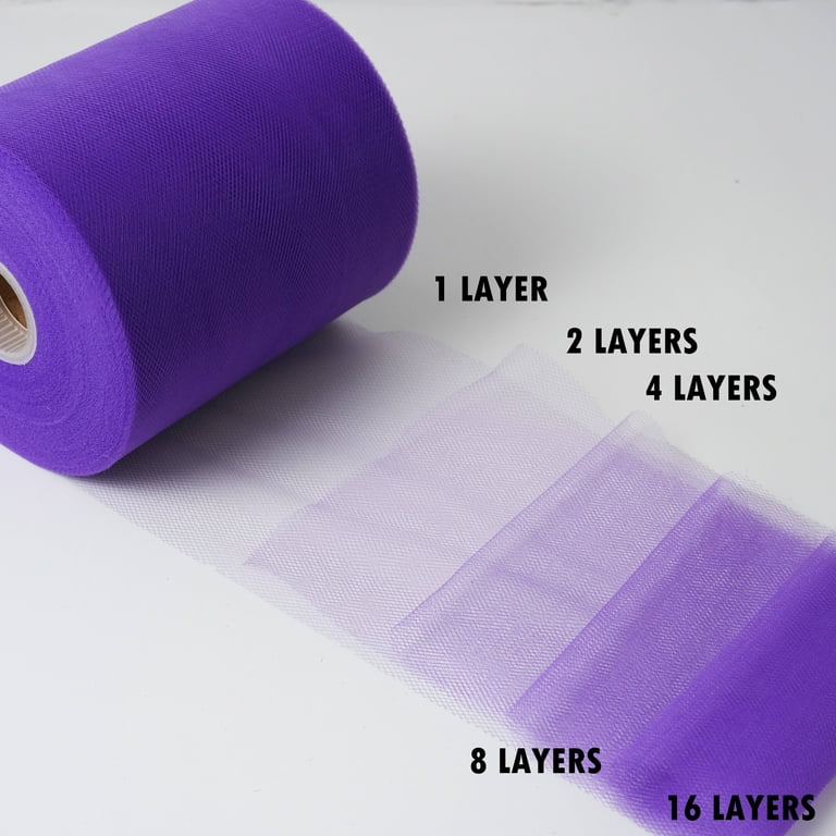 Craft And Party, Purple Tulle Fabric Roll 6 by 100 Yards (300 ft) Purple  Fabric Tulle Spool for DIY Tutu Bow, Wedding, and Decoration.