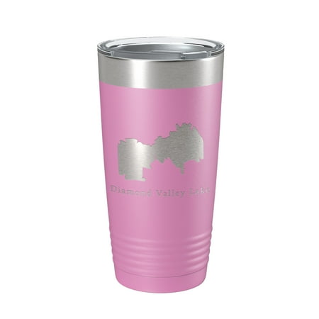 

Diamond Valley Lake Map Tumbler Travel Mug Insulated Laser Engraved Coffee Cup California 20 oz Light Purple