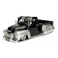 thumbnail image 2 of Jada Toys 99035 1 isto 24 1951 Chevrolet Pickup Truck Lowrider Diecast Car Model, Black & Silver, 2 of 4
