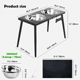 thumbnail image 4 of Metal Elevated Dog Bowls for Extra Large & Large Dogs,15'' Tall Dog Feeder with Bowls and Sprill Proof Mat, 4 of 9
