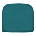 thumbnail image 2 of Honeycomb Outdoor Textured Solid Teal Rounded Seat Pad (2-Pack), 2 of 6