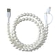 thumbnail image 1 of Elegante cable de datos 2 en 1 con cuentas - PVC resistente, carga rápida, compatibilidad universal - para smartphones y tabletas, 1 of 6