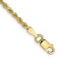 thumbnail image 3 of 10K Gold 2.25mm Diamond Cut Rope Chain Bracelet 9", 3 of 3