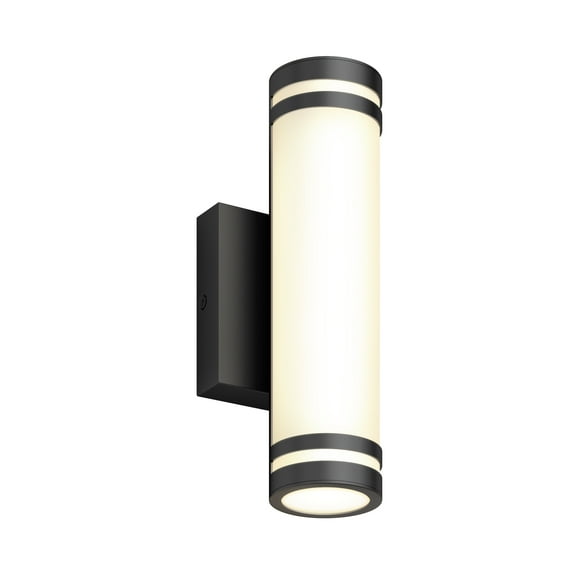 Artika Bradley Modern Outdoor Wall Light Fixture, Matte Black