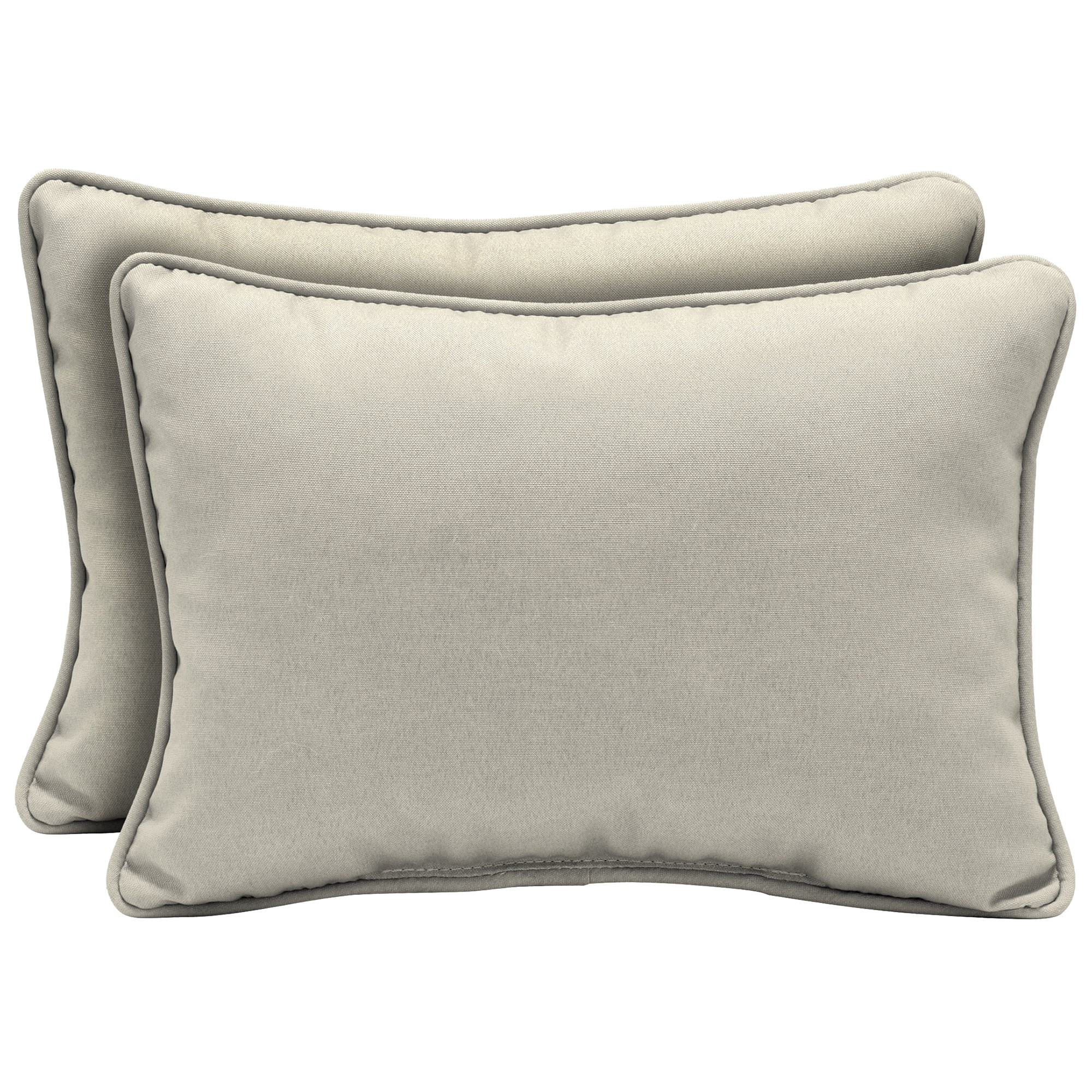 Arden Selections Sand Canvas 15 x 22 in. Outdoor Large Lumbar Pillow