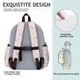thumbnail image 5 of Unicorn and Star Pink Pattern Cute School Backpack with Padded Back and Adjustable Shoulder Straps 13.4"x11"x4.7", 5 of 5