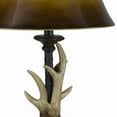 thumbnail image 3 of Benjara BM223611 100 Watt Table Lamp with Buckhorn Design Body and Bell Shade, Brown, 3 of 5