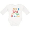 thumbnail image 3 of Inktastic Gigi and Papa Love Me Grandkids Boys or Girls Long Sleeve Baby Bodysuit, 3 of 5