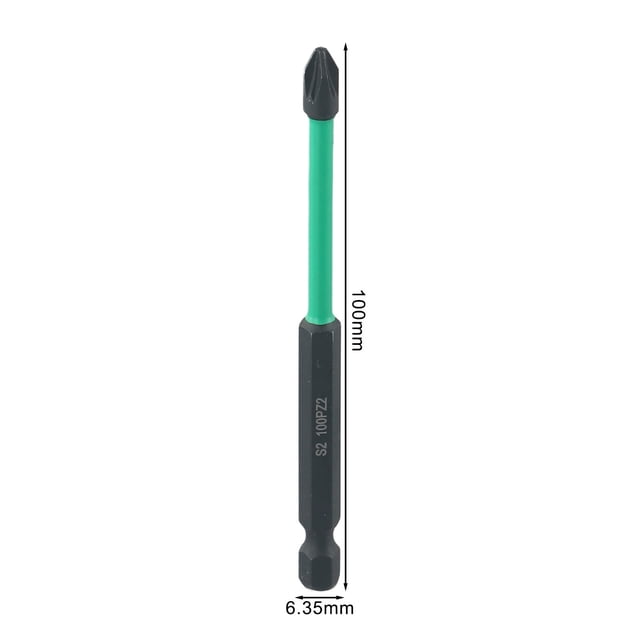25-150mm for PZ2 Magnetic Driver Bits Heavy Duty Long for Pozidriv Hex Screwdriver Bit 100mm