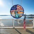 thumbnail image 3 of LHNFT Statue of Liberty Sun Catcher, Stained Windows Hanging, Acrylic Statue of Liberty Window Panel Wall Outdoor Garden Decor, 4th of July Gifts for Women, Lovers, 8 Inch, 3 of 5