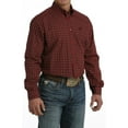thumbnail image 3 of Cinch Red & Black Geometric Print - Mens Shirt  - Mtw1105724, 3 of 4