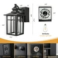 SIEPUNK Porch Light with Outlet, Dusk to Dawn Outdoor Light with GFCI