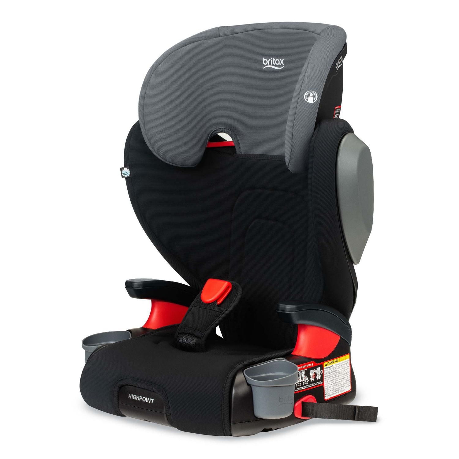 Britax Highpoint Backless Belt-Positioning Booster Seat, SafeWash Black Ombre