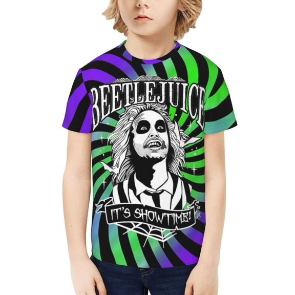 Beetlejuice Kids T-Shirt 3d Printed Graphic T-Shirts Boys And Girls Short Sleeve Shirts For Youth Kids X-Small