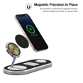 thumbnail image 4 of Cargador inalámbrico 3 en 1, soporte magnético, almohadilla de carga plegable para reloj, teléfono móvil y auriculares., 4 of 5