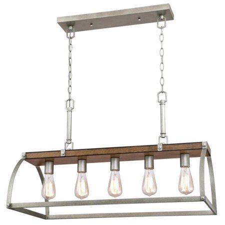 

Westinghouse Lighting 6351700 5 Light Chandelier Barnwood Finish with Galvanized Steel Accents