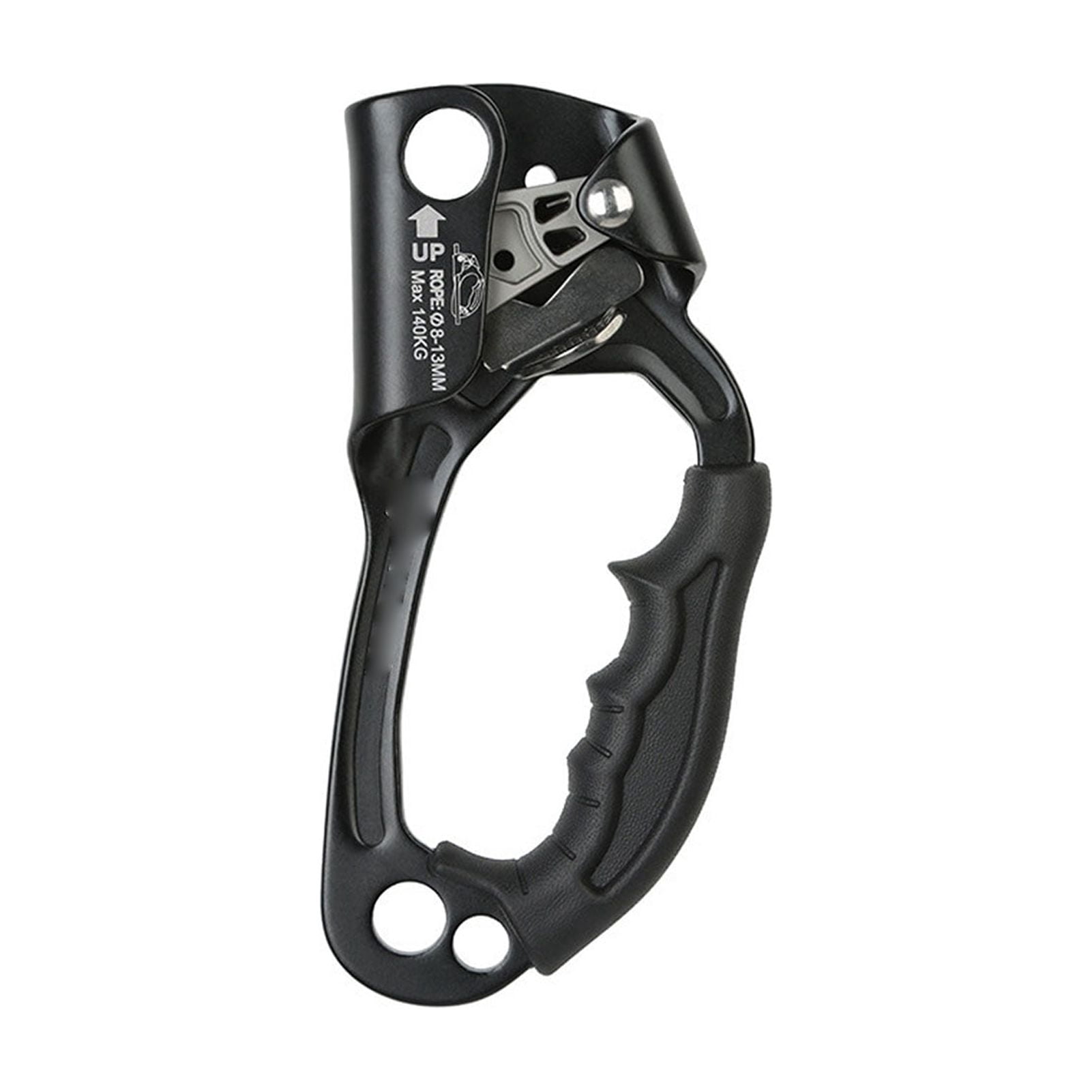 Carabiners Ascender Carabiners Lightweight High Strength Aluminum Alloy Hiking Buckle, Ergonomic Handle Design Carabiners Secure Rope Grip, Rock Mountain Gear Right Hand with