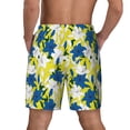 thumbnail image 4 of Goofa Lilies Flowers Printed Men's Swim Trunks Board Shorts Quick Dry Mens Swimming Trunks with Compression Liner,Breathable Fit Hawaii Beach Shorts-3X-Large, 4 of 9