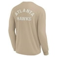 thumbnail image 3 of Unisex Fanatics Khaki Atlanta Hawks Elements Super Soft Long Sleeve T-Shirt, 3 of 3