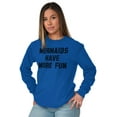 thumbnail image 4 of Mermaids Have More Fun Beach Lover Women's Long Sleeve T Shirt Brisco Brands M, 4 of 5