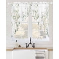 thumbnail image 2 of Sage Green Trees Swag Valances for Windows, Green Eucalyptus Leaves Rod Pocket Sheer Valances for Large Windows, Swag Toppers Light Filtering for Kitchen Living Room 2 Panels 36''x63'', 2 of 6