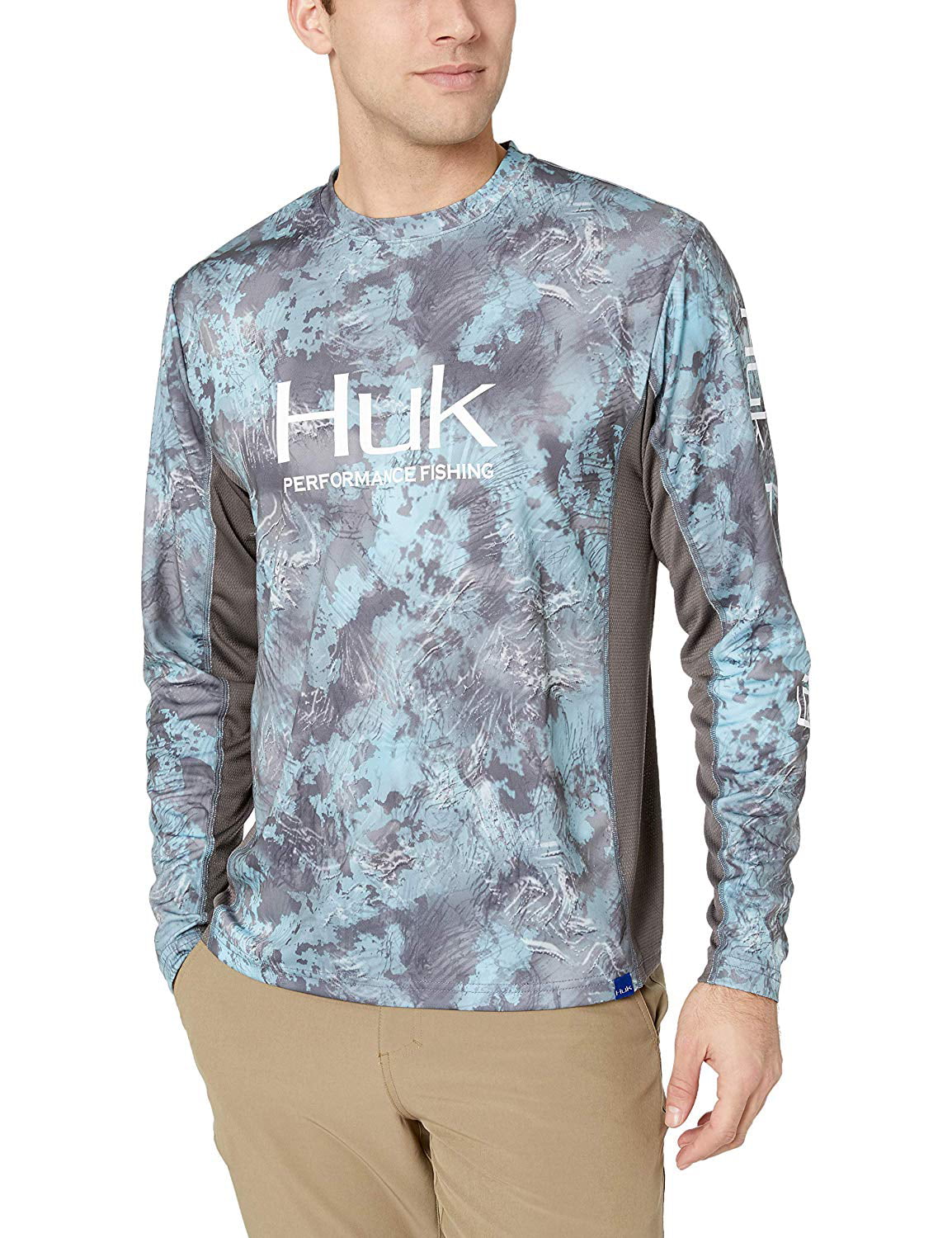 Huk Fishing Size L Mens Icon X Camo Long Sleeve Shirt H1200143-095 