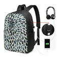 thumbnail image 3 of YFYANG 17" Laptop Backpack, Vintage Petal Pattern Fashion Travel Work Backpack with USB and Headphone Cable Interface for Men and Women, 3 of 8