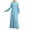 Sky Blue, variant on HONHUZH Womens Plus Size Wedding Guest Dresses Muslim Long Dress Floral Printed Vintage Kaftan Islamic Maxi Dresses