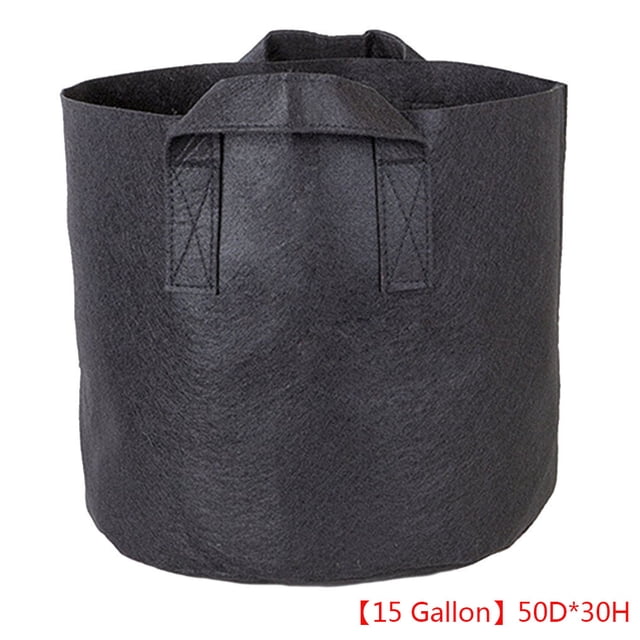 Bolsa de plantación de flores redonda al aire libre Bolsa de crecimiento de plantas con borde verde PP Maceta de cultivo de vegetales no tejidos 1-34 galones tholdsy JJ20719-08B