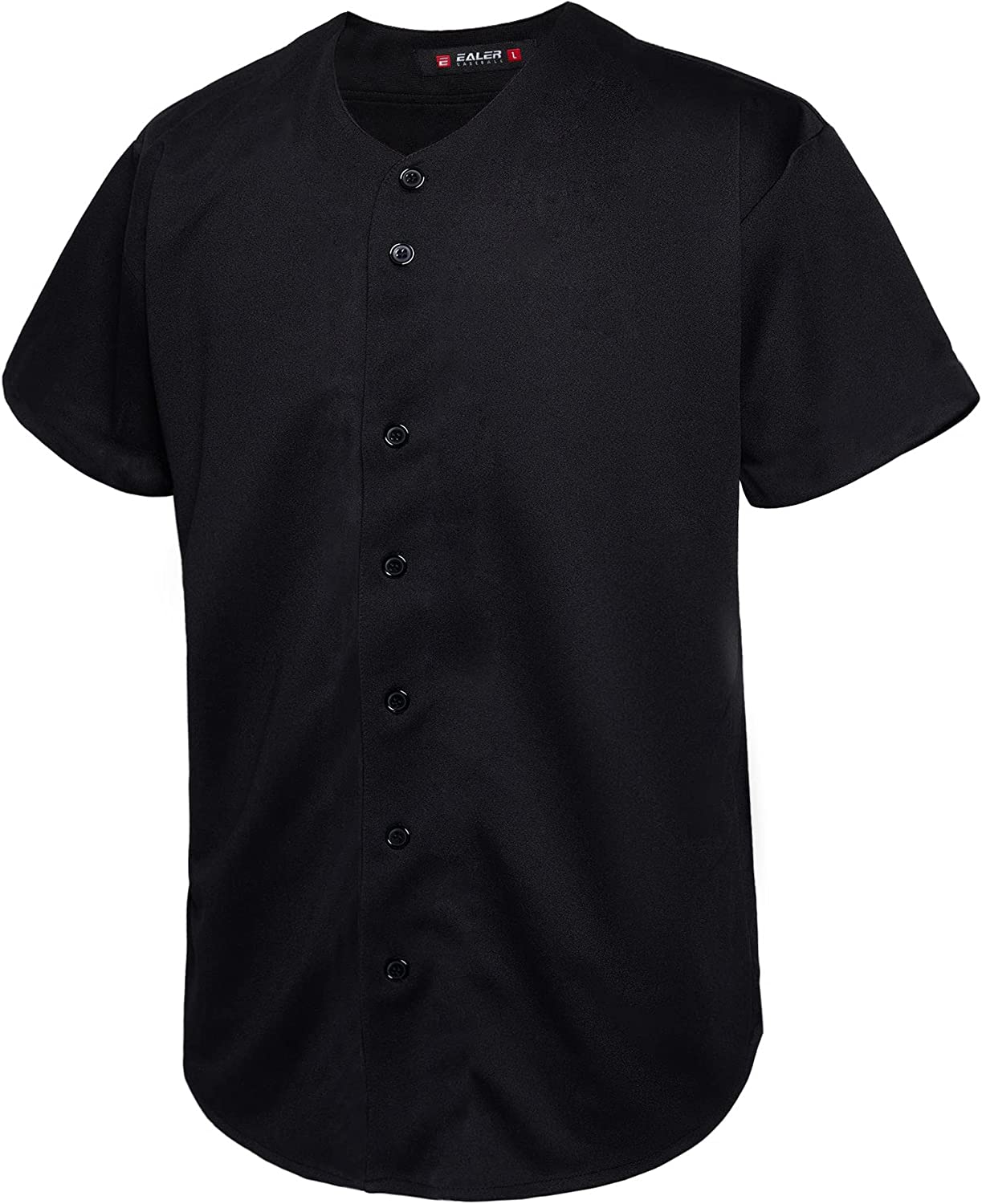 EALER BJ80 Series Mens Baseball Jersey Button Down Shirts Short Sleeve Hipster Hip Hop Sports