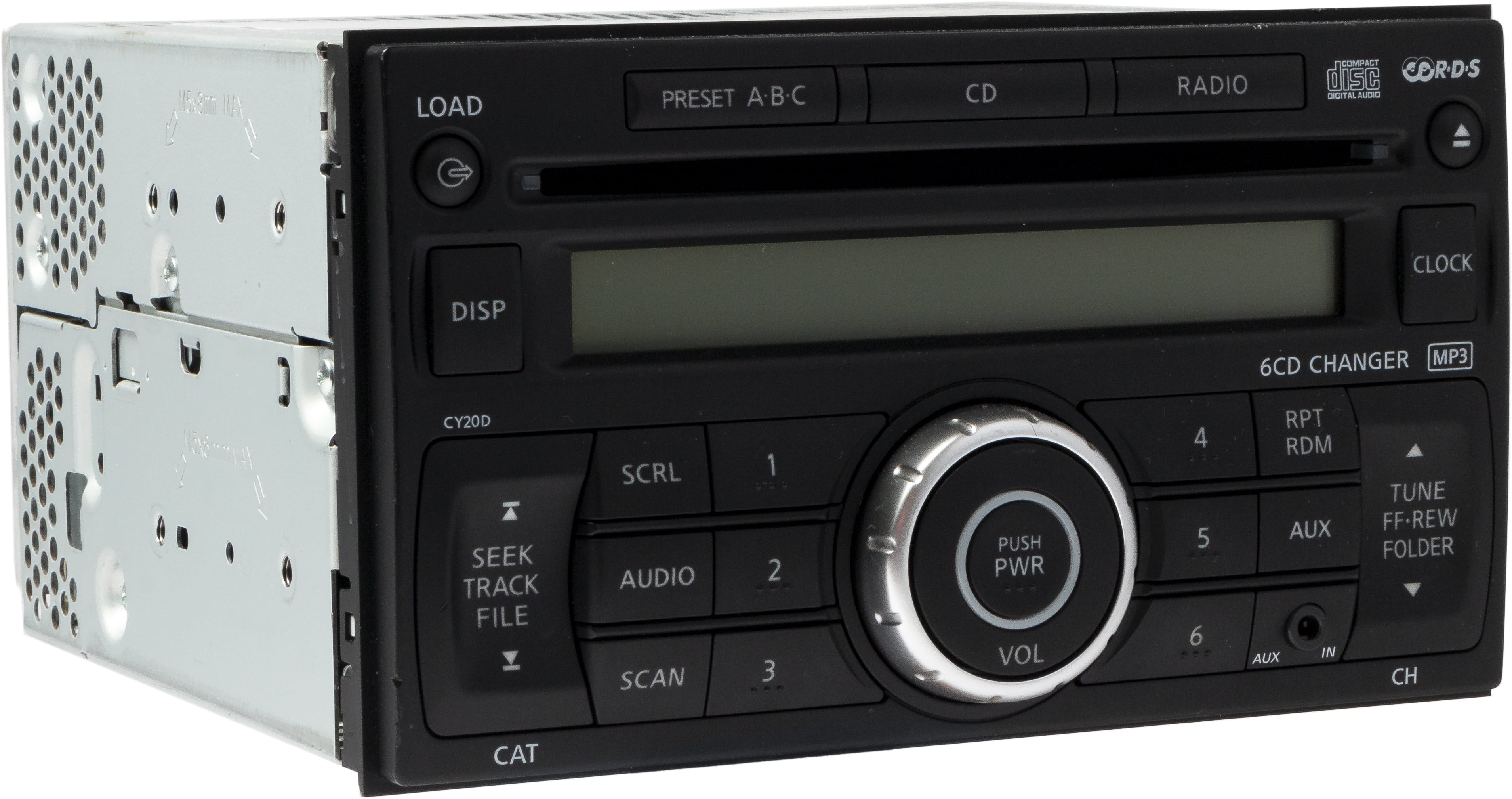 Restored 2007-2009 Nissan Versa AM FM Radio 6 Disc CD MP3 Player 28185EM31C Face CY20D (Refurbished)