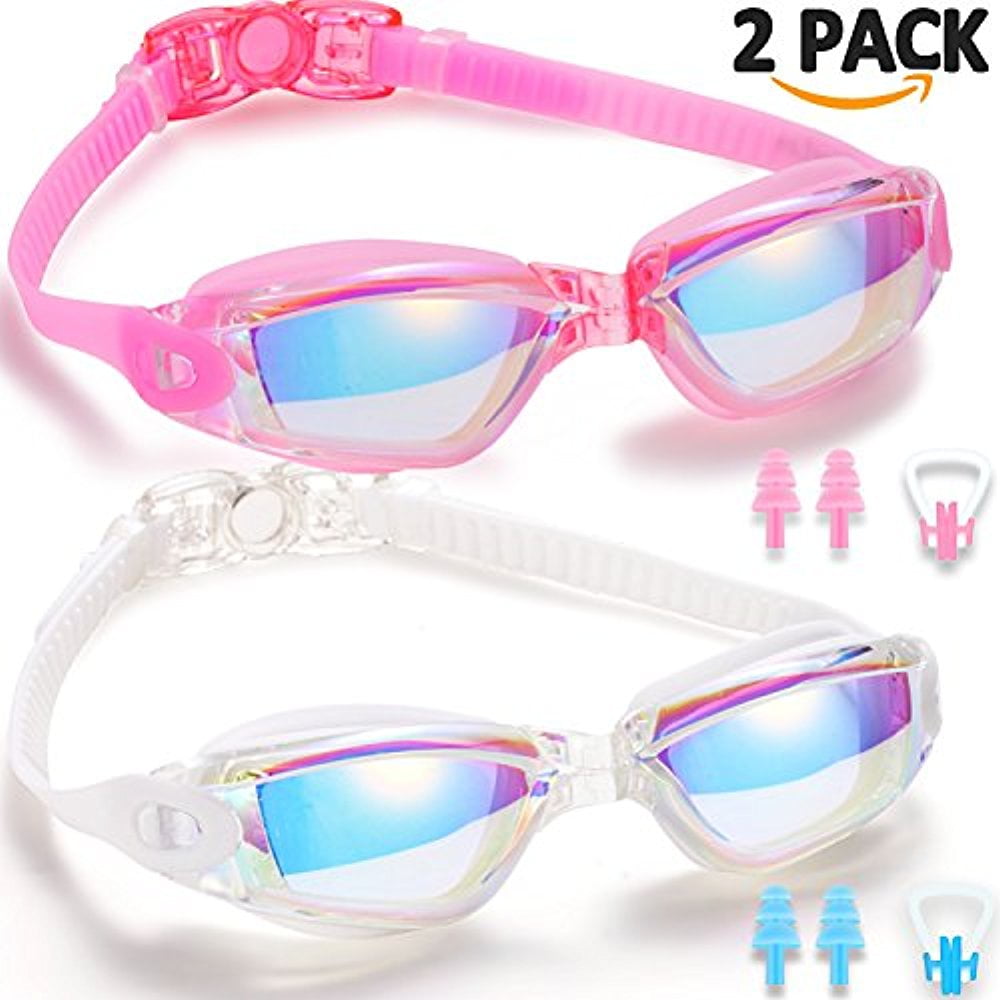Noorlee Swim Goggles, 2 Pack Swimming Goggles for Adult Men Women Youth Kids Child, No Leaking Anti Fog UV 400... by LIVEDITOR LIGHTING