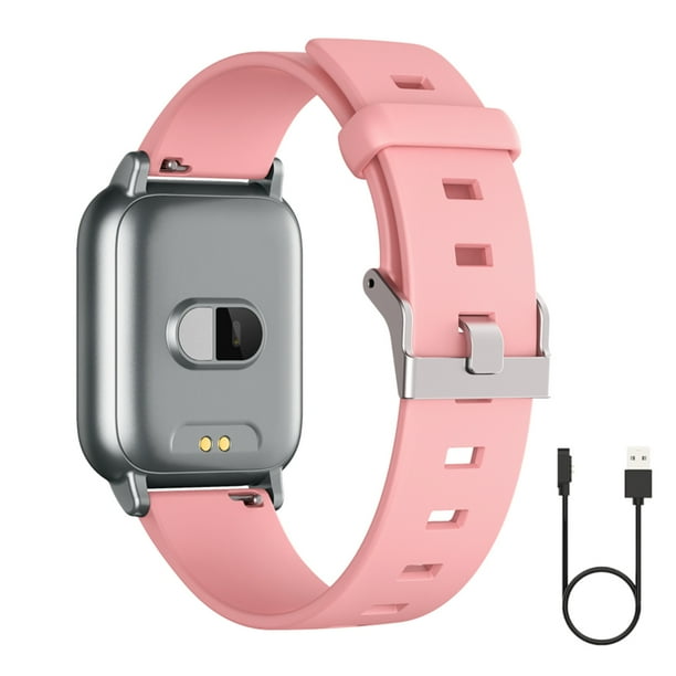 Reloj inteligente Heartrate Presion arterial Oxigeno Reloj de pulsera Temperatura corporal Control tactil Reloj impermeable rosa Vogacara EL001549 01B Bodega Aurrera en linea