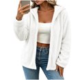 thumbnail image 4 of Ghalytn Women's Fleece Jacket Hooded Zip Up Fuzzy Coat with Pockets for Fall and Winter, 4 of 8