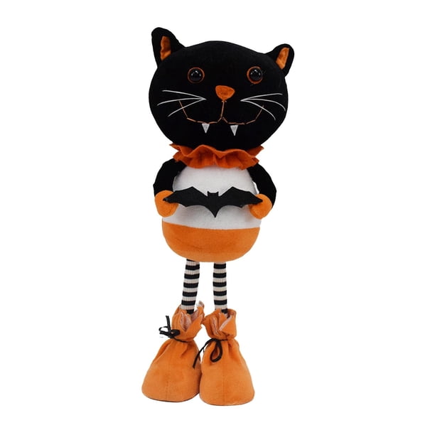 Muñecos de Halloween, juguetes para decoración del hogar, truco o trato, manualidades, peluches creativos. Negro
