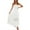 White, variant on CAICJ98 Women's 2025 Summer Bohemian Strapless Dresses Casual Off Shoulder Lace Trim Backless Flowy A Line Beach Long Maxi Dress Orange,M