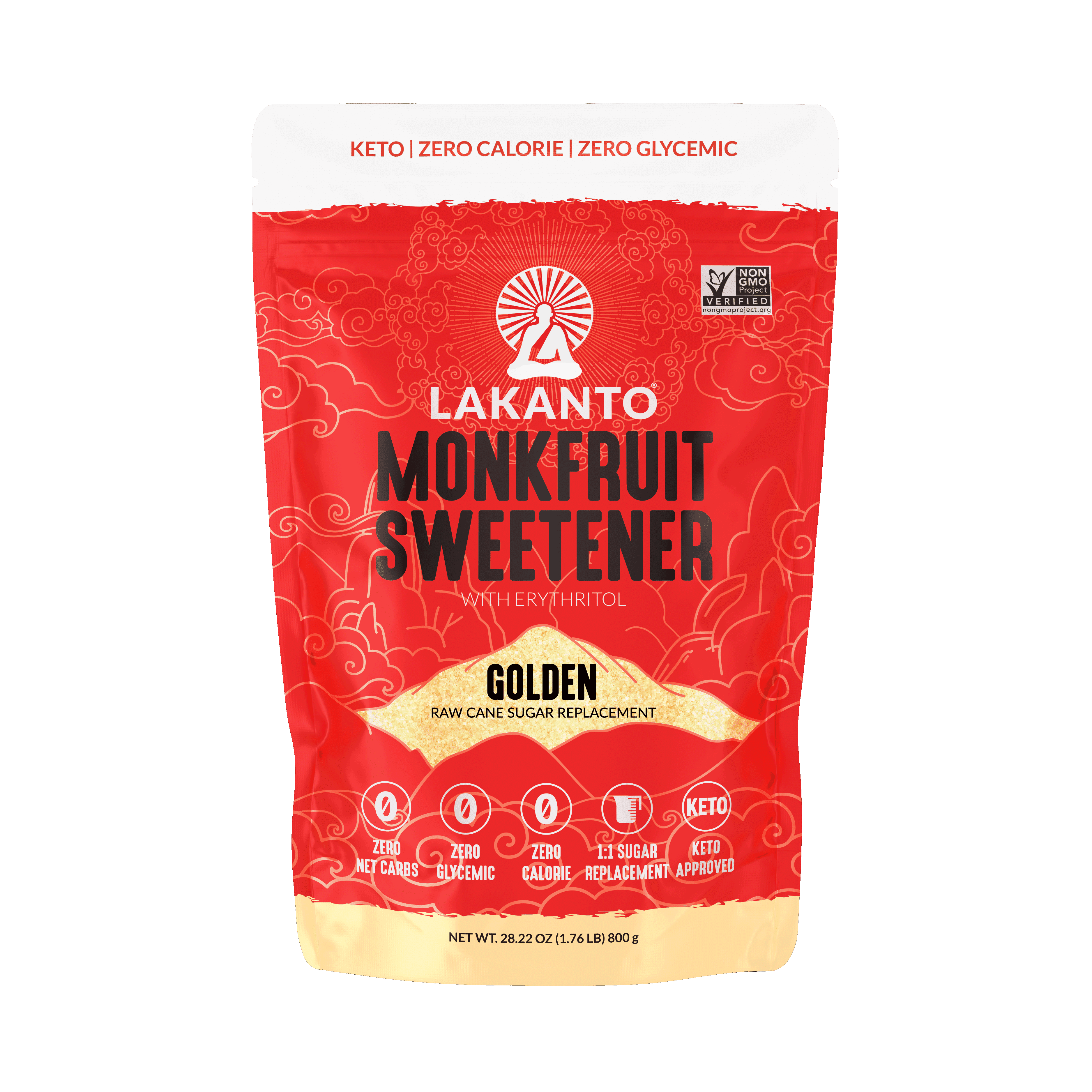 Lakanto Golden Monkfruit Sweetener 28 22 Oz 800g Walmart Com Walmart Com