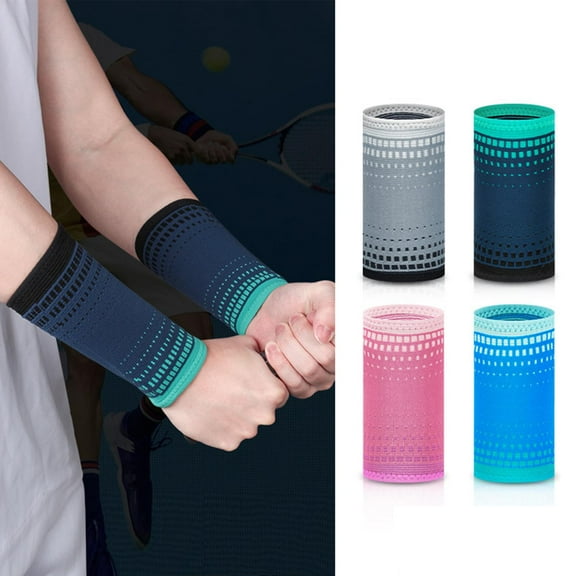 Walbest Sports Wristband Compression Protective Nylon Knit Assistance Sweat Wrist Bands, for Basketball Volleyball Fitness Weight Lifting