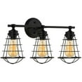 thumbnail image 2 of 3-Light Industrial Vanity Light Metal Cage Wall Sconce Bathroom Lighting, 2 of 9