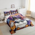 thumbnail image 3 of Manfei Halloween Gnome Full Size Comforter Sets,Trick Or Treat Bedding Comforter Set,Orange Funny Pumpkin Bedding Sets,Super Cozy Room Decorative Reversible,3pcs, 3 of 8