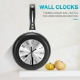 thumbnail image 4 of 8 Inch Frying Pan Design Hanging Wall Clock Kitchen Metal Clock ,Themed Wall Watch,for Home Room Decoration,Black, 4 of 8