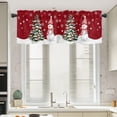 thumbnail image 4 of Christmas Rod Pocket Curtain Valance,Christmas Cute Snowman and Christmas Tree Window Curtain Valance for Kitchen Bathroom Living Room 54" x 18", 4 of 5